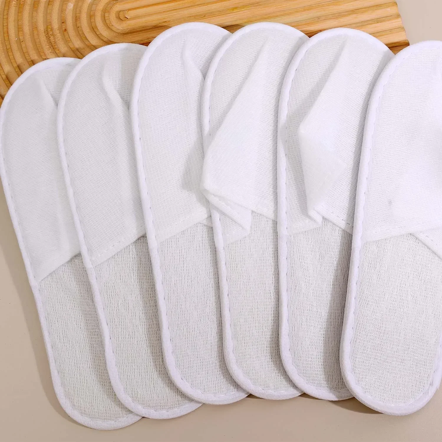 White Disposable Slippers for Home Guests Travel Hotels Thickened Anti Slip Indoor Disposable Slippers for Women Men image 6