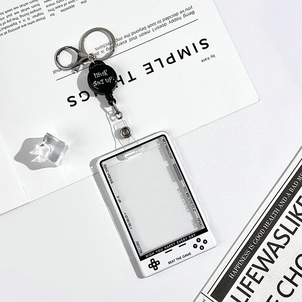 1Pcs Kpop Card Holder Display Korean Fashion Student Card Protector with String Transparent Photocard Holder Student Supplies