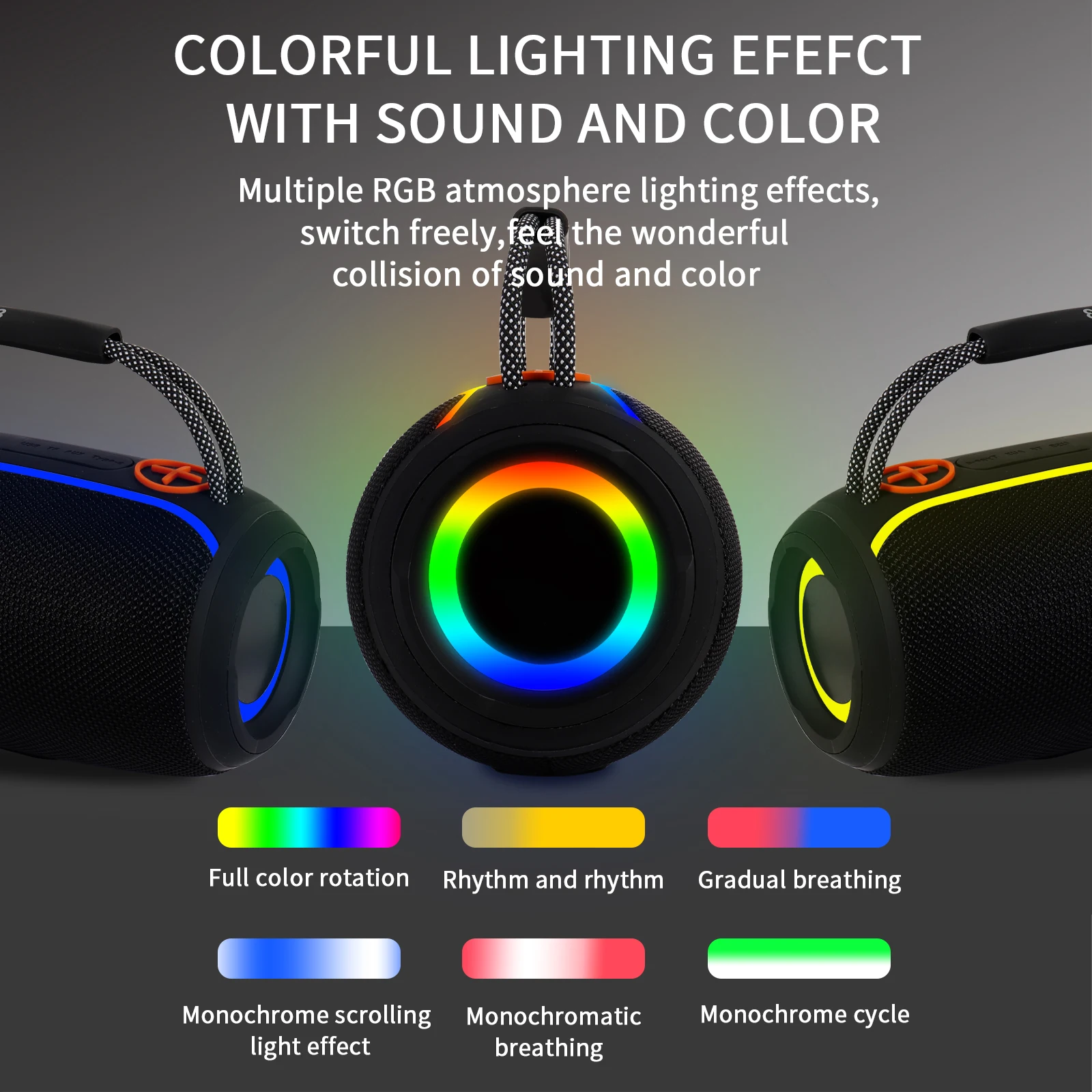 

QUEED New PRO13 Bluetooth Speaker Portable High Power 20W RGB Lights Bass Subwoofer Outdoor Desktop Premium Handheld Speaker