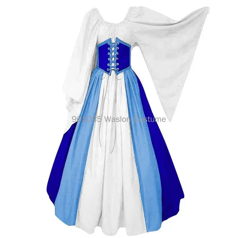 

COSda@Women Renaissance Vintage gothic Medieval dress Maxi Halloween Cosplay Retro Long Gown Plus SizeC
