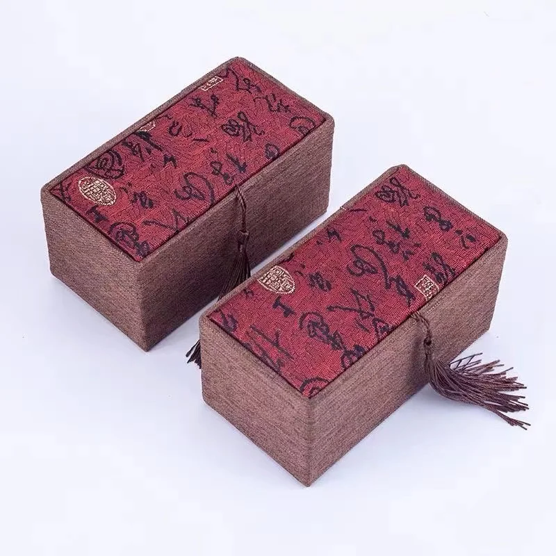 Stationery walnut gift box, box, Buddha bead, hand string, jade, jewelry, linen, antique brocade box