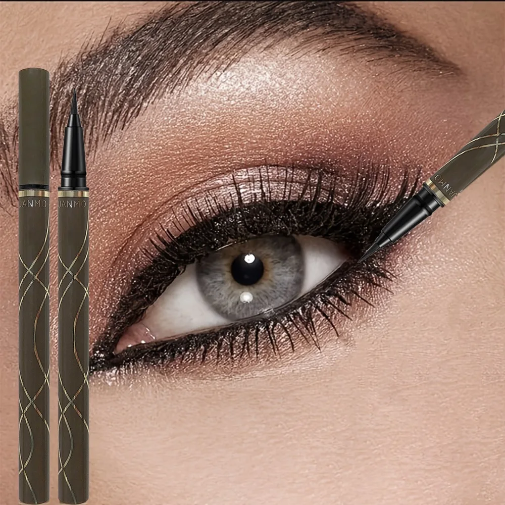 Penna eyeliner ultrafine da 0,01 mm – Liscia, ad asciugatura rapida, impermeabile, a lunga durata, facile da usare, a prova di sbavature, unisex, certificata sicura