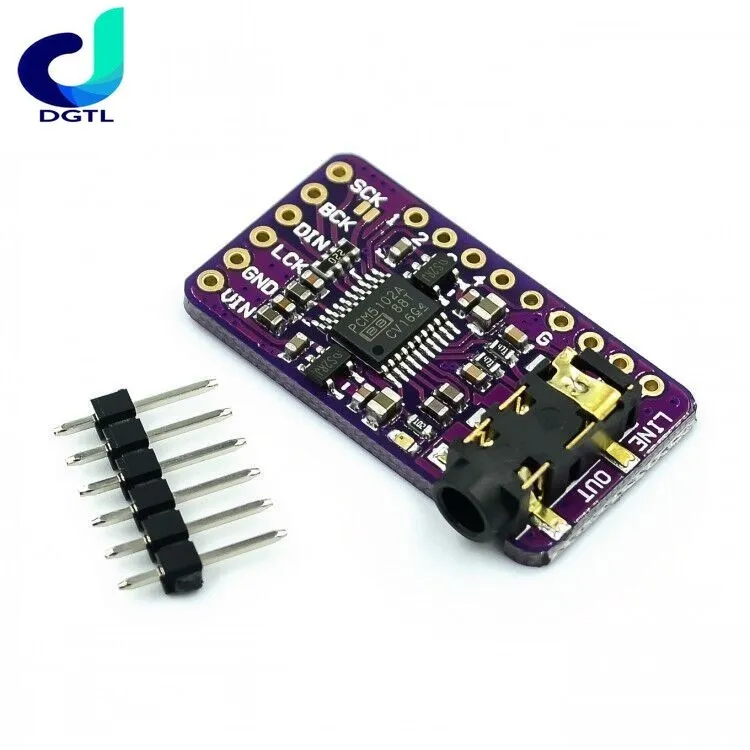 Interface I2S PCM5102A DAC Decoder GY-PCM5102 I2S Player Module pHAT Format Board Digital PCM5102 Audio Board