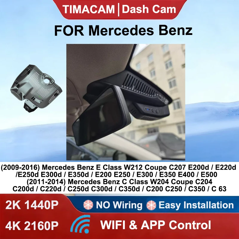 for Mercedes Benz GLC X254 C254 2022-2026 for Mercedes Benz GLC 200 300 300e 400e 220d 300de Dash Cam 2K 4K Wifi Video Recorder