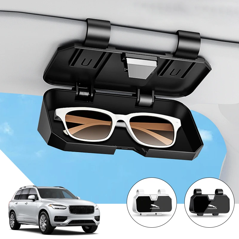 

Car Glasses Box Car Sunglasses Holder Car Driving Glasses Holder Eyeglass Case Sun Visor Holder For Jaguar XE XF XJ XEL XFL XK