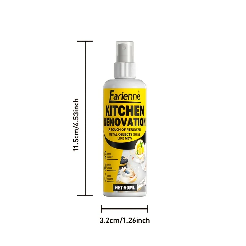 Heavy Duty Range Hood Grease Remover | FARIENNE Kitchen Oil Stain Polish, Quick Action, Long-Lasting Formula, Easy Spray & Wipe