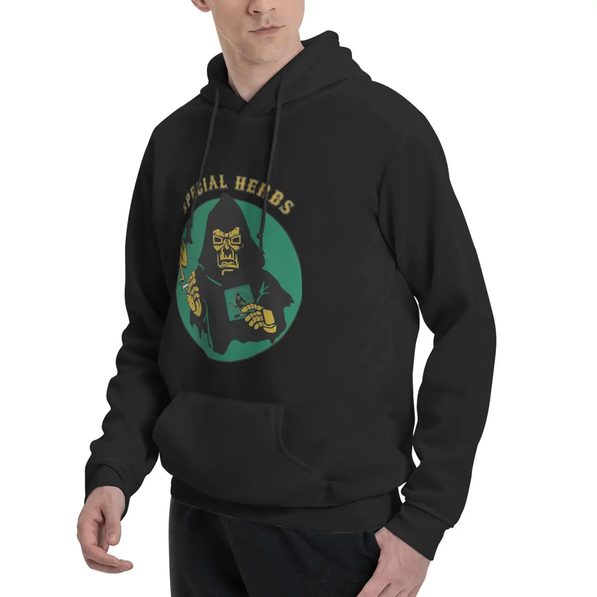 Sudadera con capucha de poliéster de hierbas especiales para hombre, sudadera cálida, colores Dif, tallas