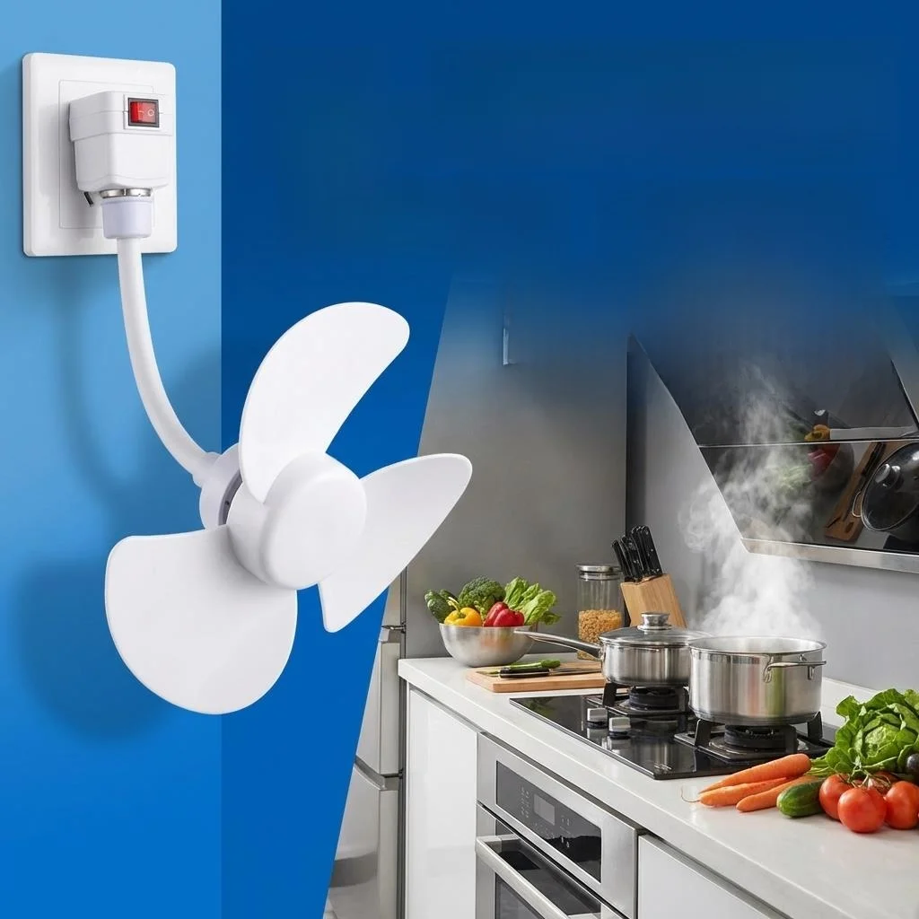 

Powerful Fan Hanging Kitchen Corner Wall Mounted Silent Strong Cyclone Socket Fan Portable Travel Pure Color Korean...