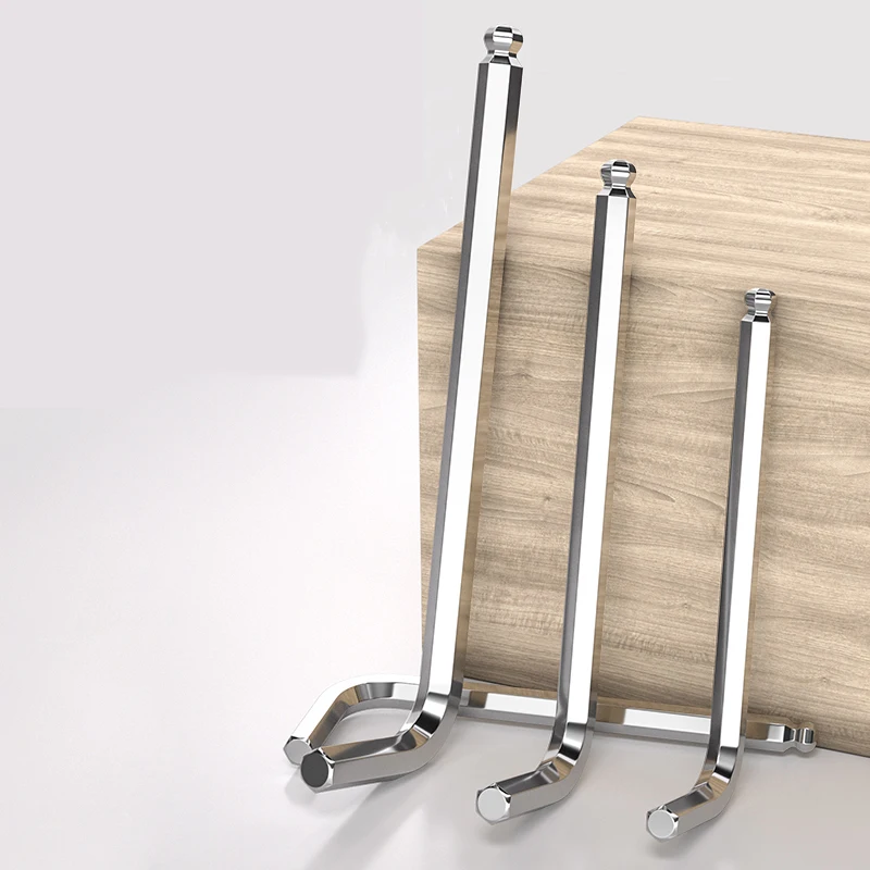 Kunci Pas Heksagonal Kepala Bola Tepi Heksagonal Berbentuk L 6 Persegi 1.5Mm 2Mm 2.5Mm 3Mm 4Mm 6Mm 8Mm 10Mm Tersedia