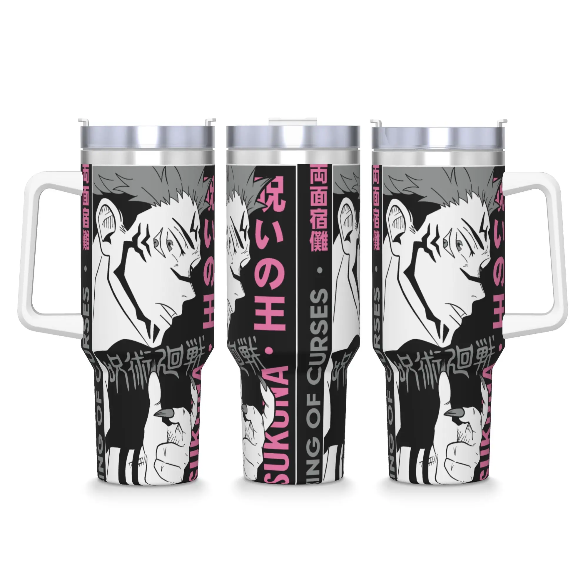 Gobelet isotherme en acier inoxydable Sukuna Jujutsu Kaisen Anime, tasses thermiques anti-fuite pour boissons chaudes, mugs de voiture, bouteille d'eau de voyage