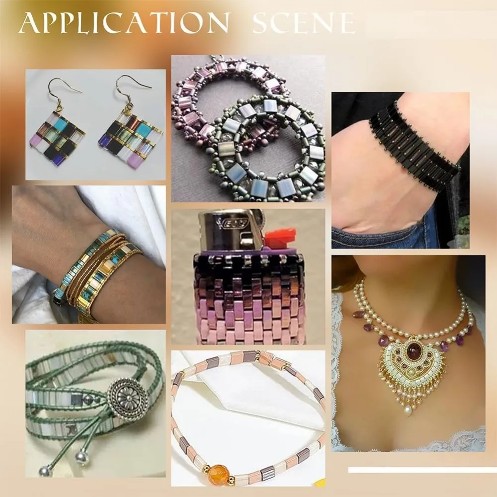 160 قطعة 8 ألوان 2-Hole الزجاج البذور الخرز تيلا الخرز مستطيل الحرفية الخرز رذاذ رسمت/منضدة شقة مربع الخرز مجموعات فضفاضة