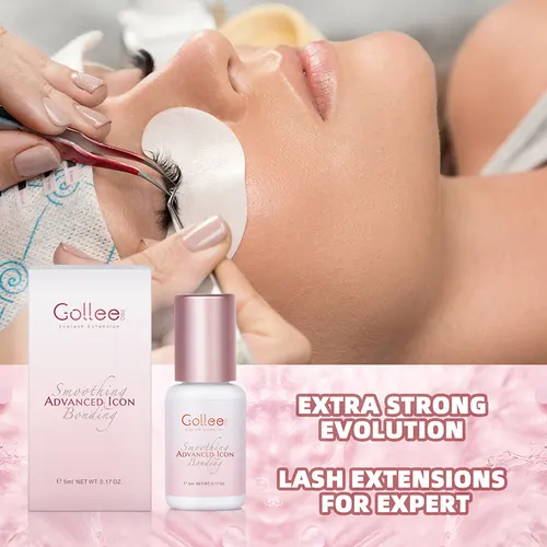 Imagen 2 del producto Gollee 1s adhesivo para pestañas secas, fragancia Floral mixta, pegamento para extensión de pestañas con pegamento Bonder, acelerador de pestañas, unión impermeable