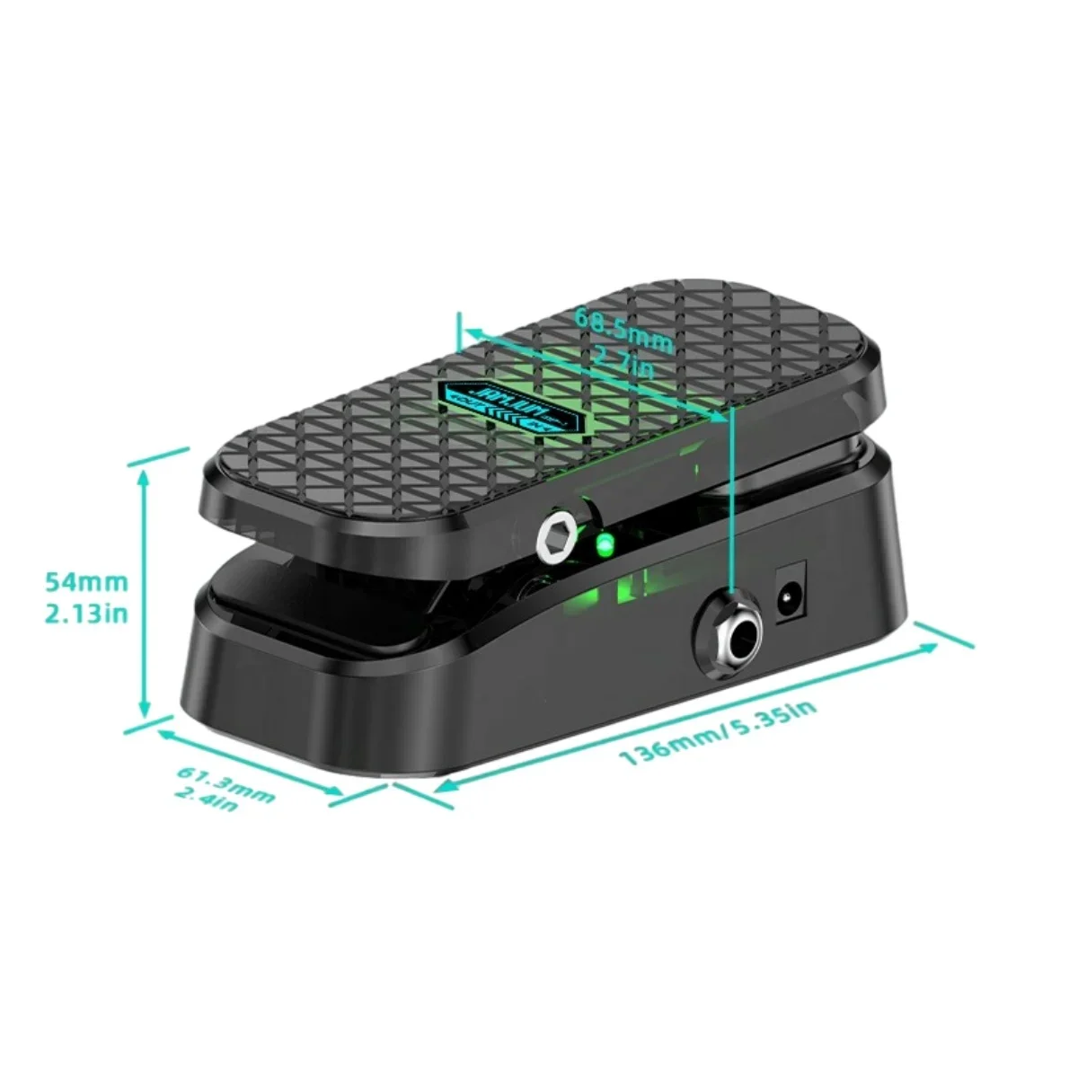 Miwayer MP-1 Mini Wah/Volume Pedal – 2-in-1, RM Shielded Inductor, 23° Wide Travel, Pure Analog, for Electric Guitar/Bass