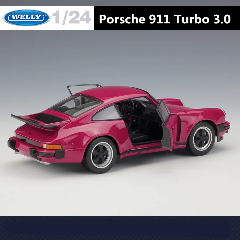 WELLY 1:24 1974 Porsche 911 Turbo 3.0 Alloy Sports Car Model Diecast Metal Toy Vehicle Car Model Simulation Collection Kids Gift