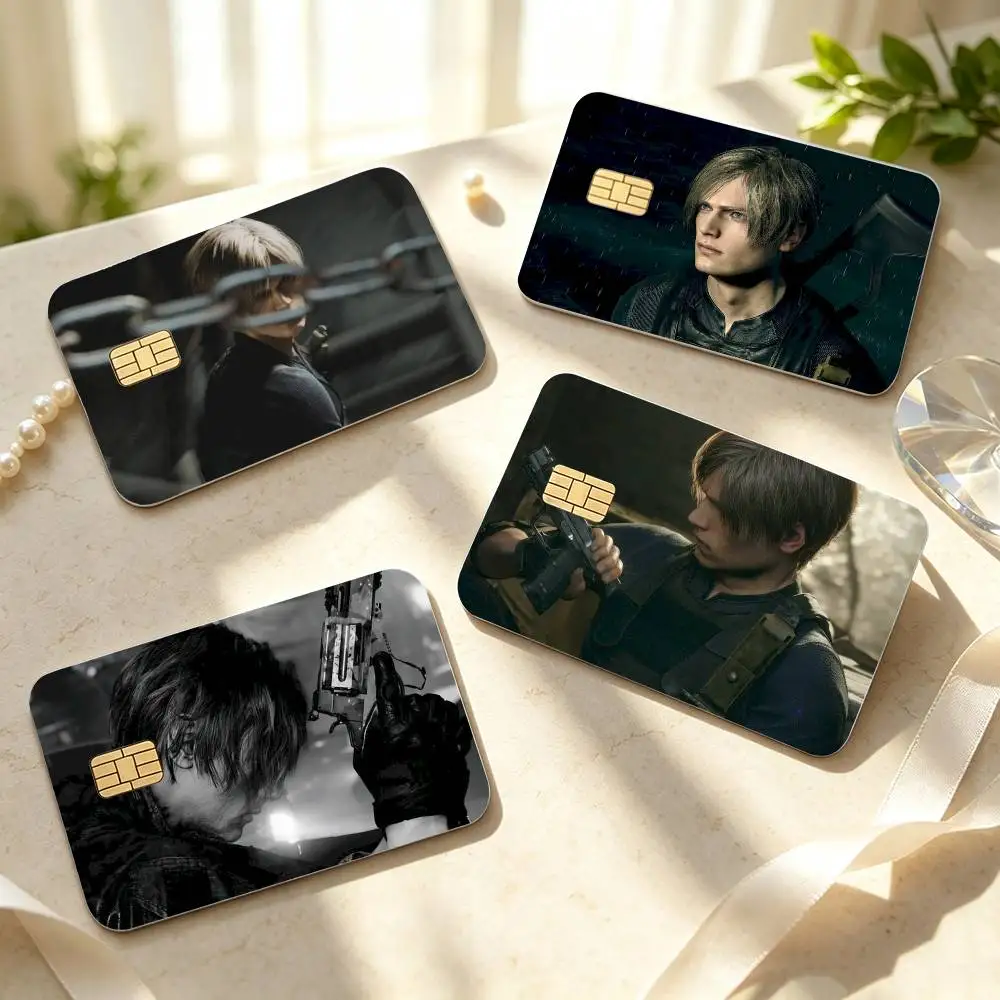 L-Leon Kennedy  HD Credit Card Stickers Game Card Decal Small Chip Waterproof Sticker Gift Decor