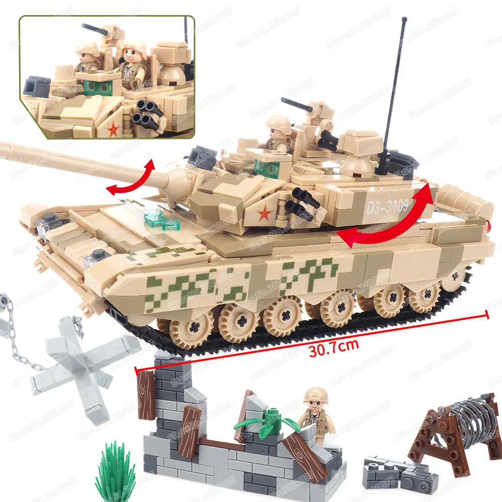 Military Model SU-85 Tank Destroyer Building Block Assembled WW2 Figures Soviet Style Artillery Vehicle Model Child Gift Boy Toy