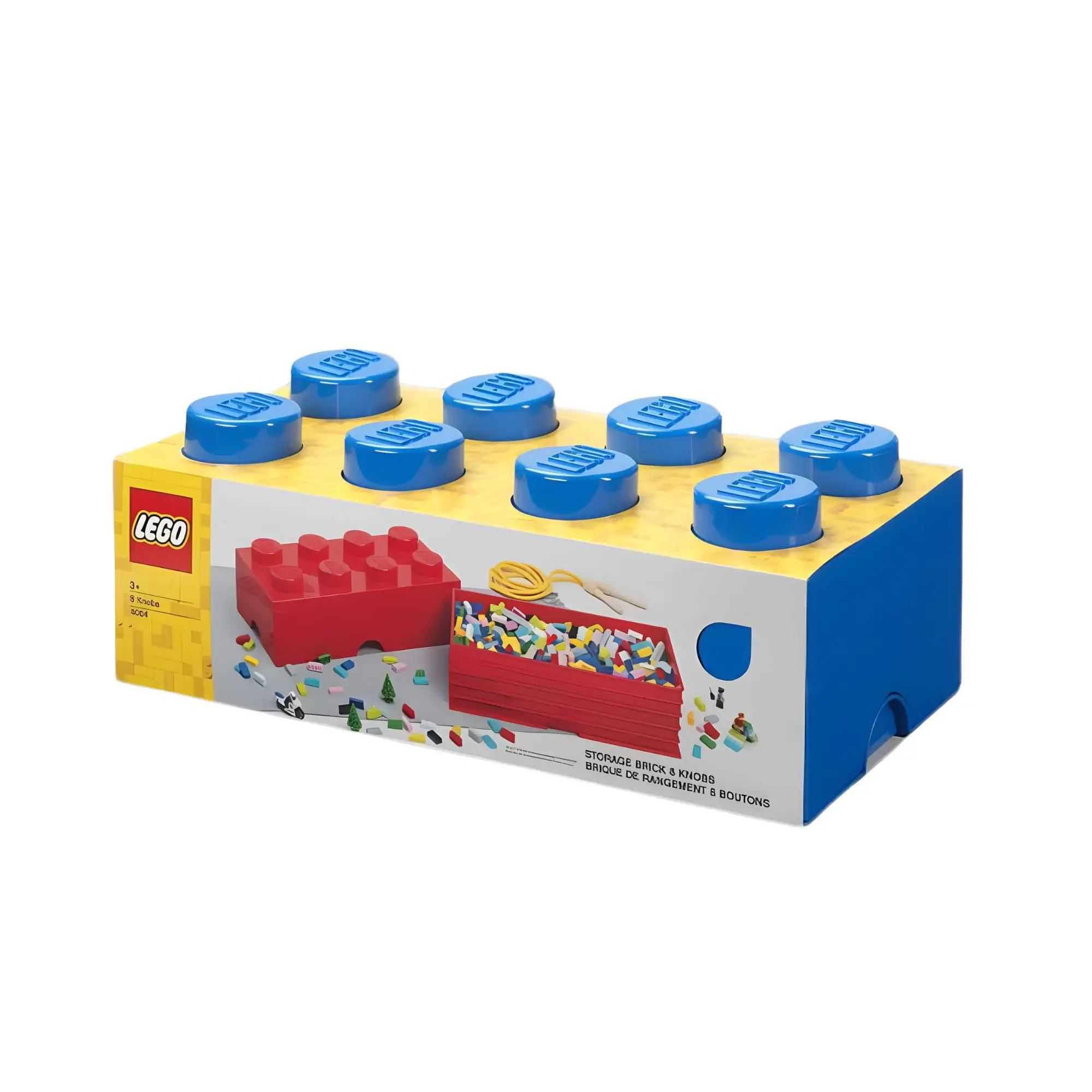 

Bright Blue 8-Brick Storage Toy Box