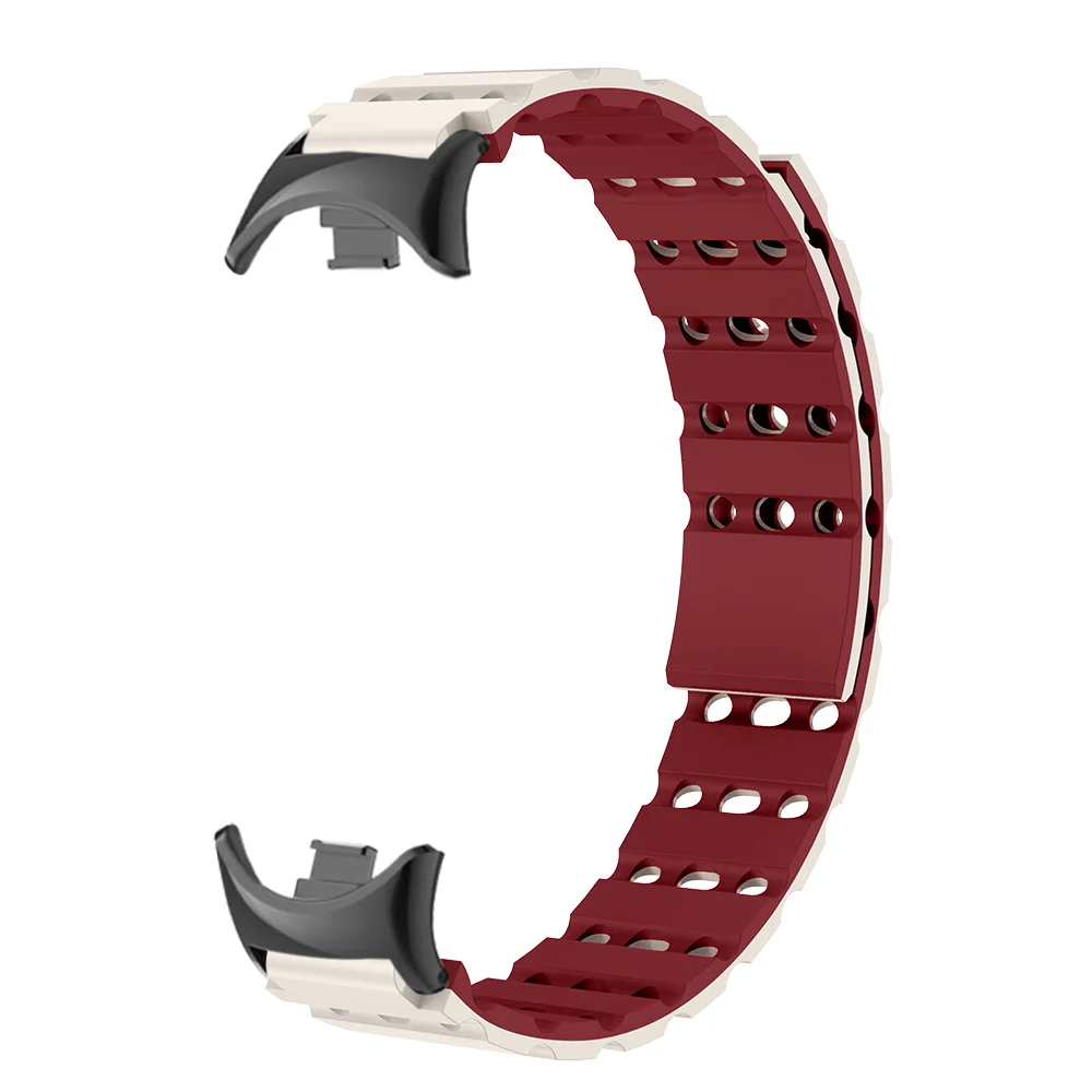 Magnetic Loop Strap For Xiaomi Mi Band 8 Air Hole Replacement Waterproof High Quality Silicone Sport Smartwatch Band Men Women