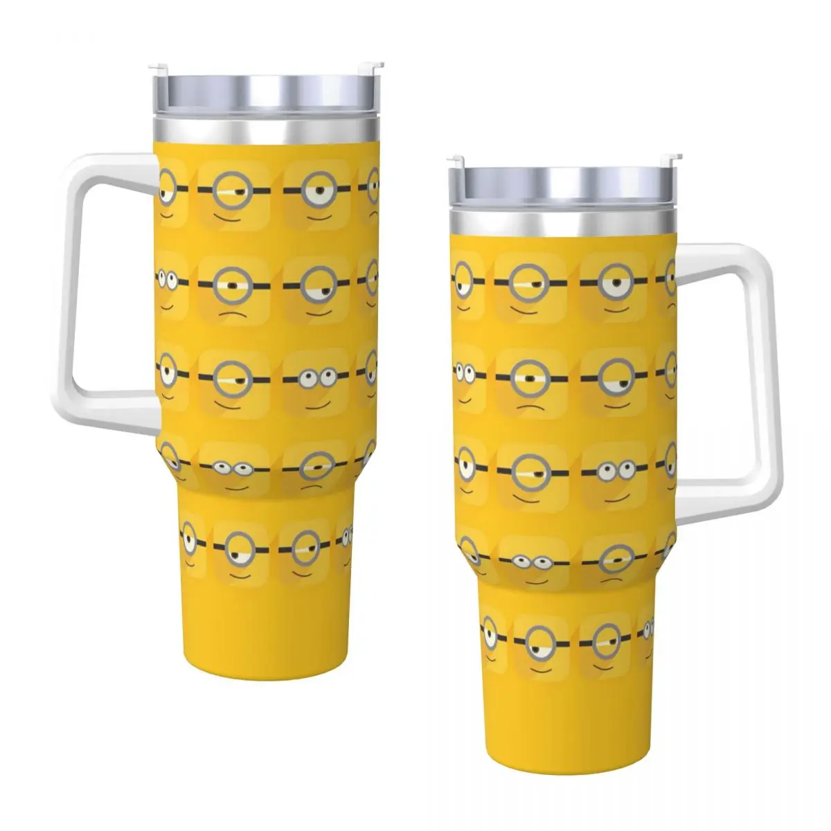 M- Minions Tumbler Hot Drinks Water Bottle Leakproof Stainless Steel Coffee Mug Custom DIY Driving Car Mugs