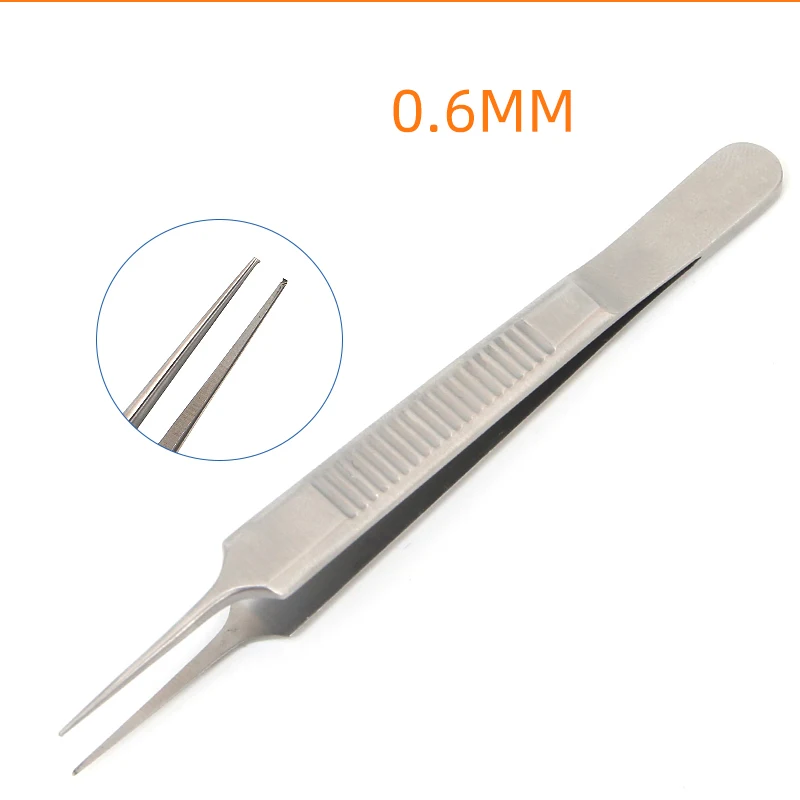 3pcs Stainless Steel Tweezers 10.5 cm Surgical Forceps Dental Insturment with  teeth