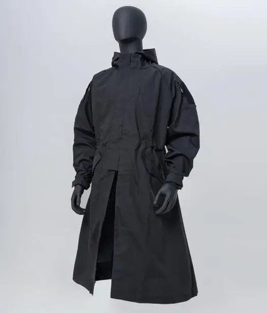 TRN-Tactical Crepe Shirt, Improved Cotton Imitation Linen, Smock Coat, Long Trench