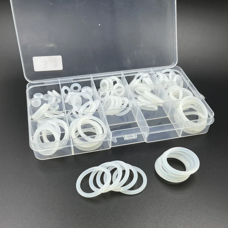 CS 1,5/2,0/2,4/3,1 mm VMQ O-Ring-Dichtungen, Silikon-O-Ring, hohe Temperatur, wasserdichte Unterlegscheibe, isolieren, weißes O-Ring-Set – Detail 6