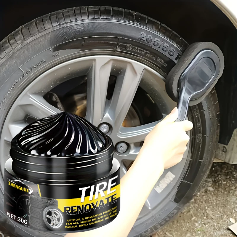 Black Shine Tire Wax - Durable, Long-Lasting Protection and Repair for Car, Bike, and Motorcycle Tires and Accessories