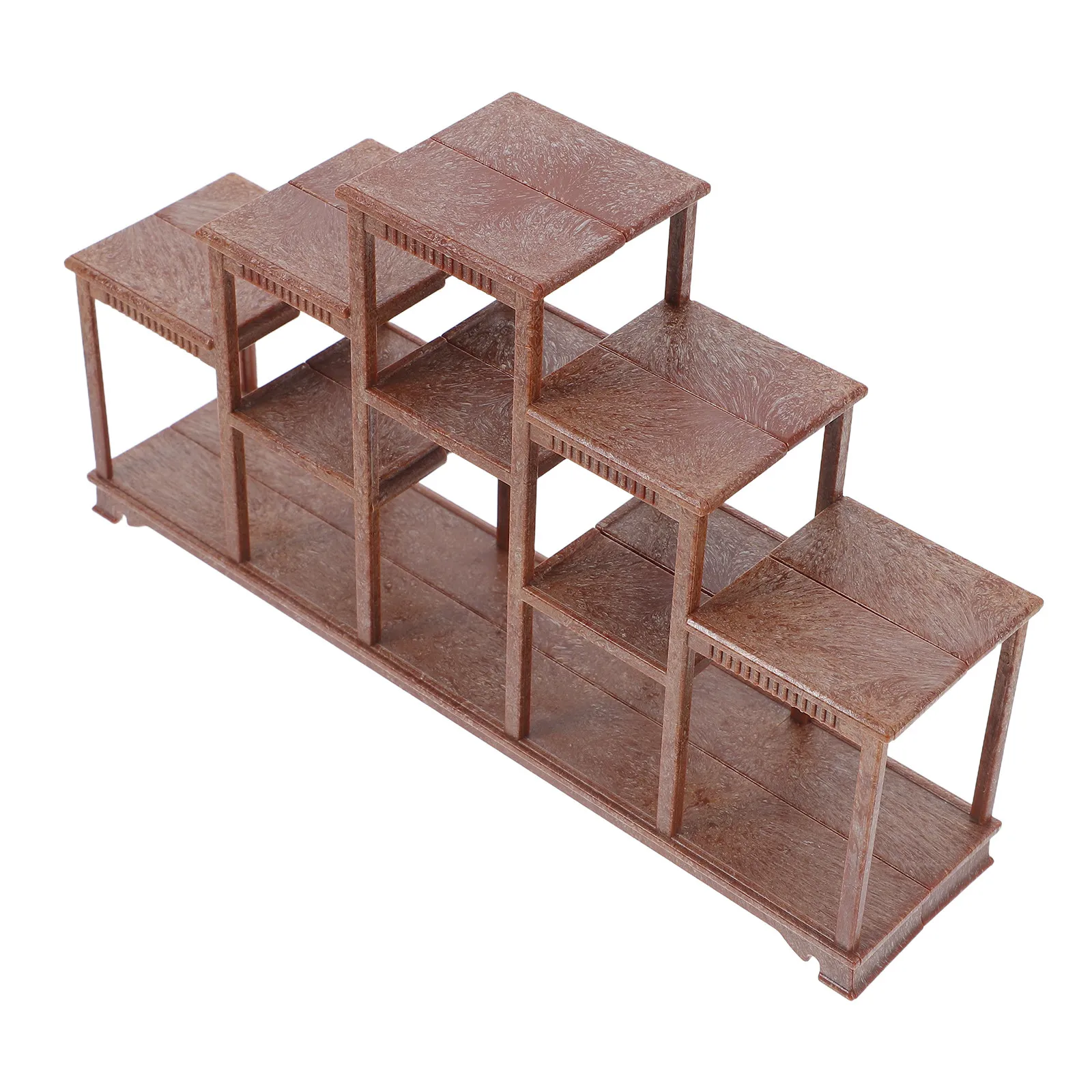 Miniature Plastic Dollhouse Shelf Bookshelf for Displaying Small Items Creative Play Fine Motor Skills Tiny House Furniture