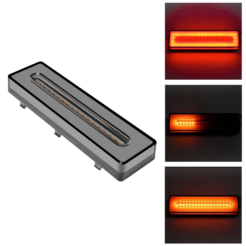 62LED Cargo Truck Trailer Combination Brake Tail Light Dual Color Guide Lamp Flowing Turn Signal Light 10-30V