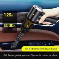 SZ USB Rechargeable Cordless 5500Pa 120W Portable Handheld Powerful Wireless Car Vacuum Cleaner for SUV Truck Home Office