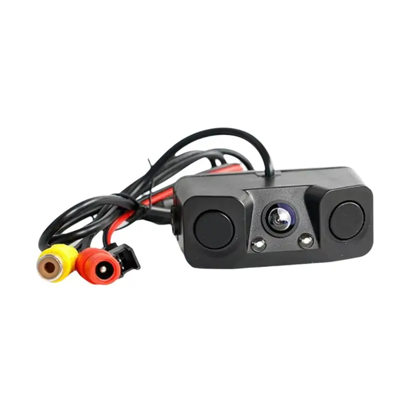 3 In 1 HD CCD Car Rear View Camera Parking Radar Detector Sensor LED Night Vision Waterproof Reverse Camera-Y79A