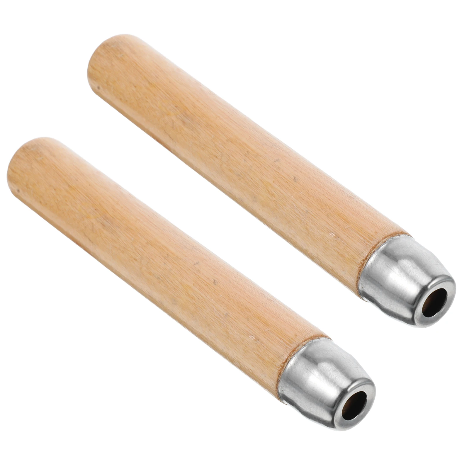 

2 Pcs File Handle Cutting Parts Ergonomic for Grip Accessory Appendix Handles Wood
