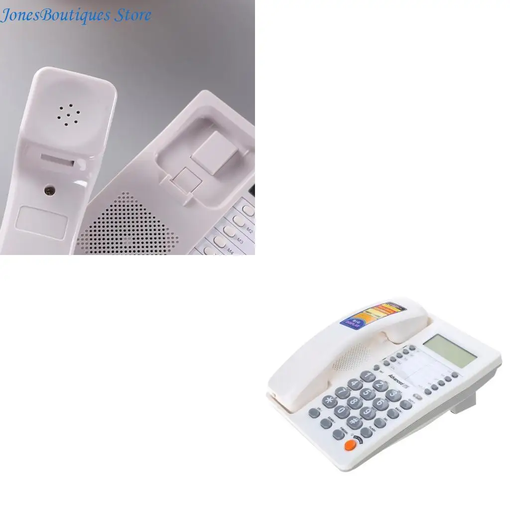 Convenient Desktop Phone with Large Buttons CallerID Display Last Number Redial W8KE
