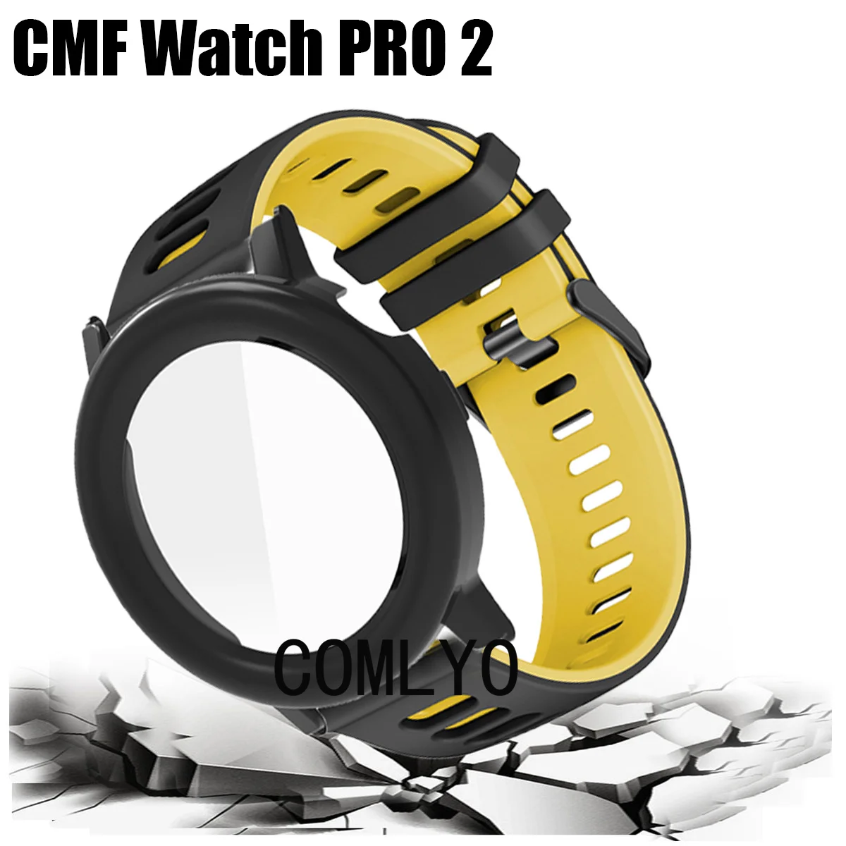 Ремешок силиконовый для смарт-часов CMF Watch Pro 2, спортивный браслет с полным покрытием, защитный бампер, чехлы для смарт-часов