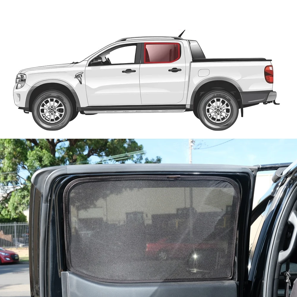 For Volkswagen VW Amarok MK2 2022 2023 2024 2025 Magnetic Car Sunshade Front Windshield Curtain Rear Side Window Sun Shade Visor