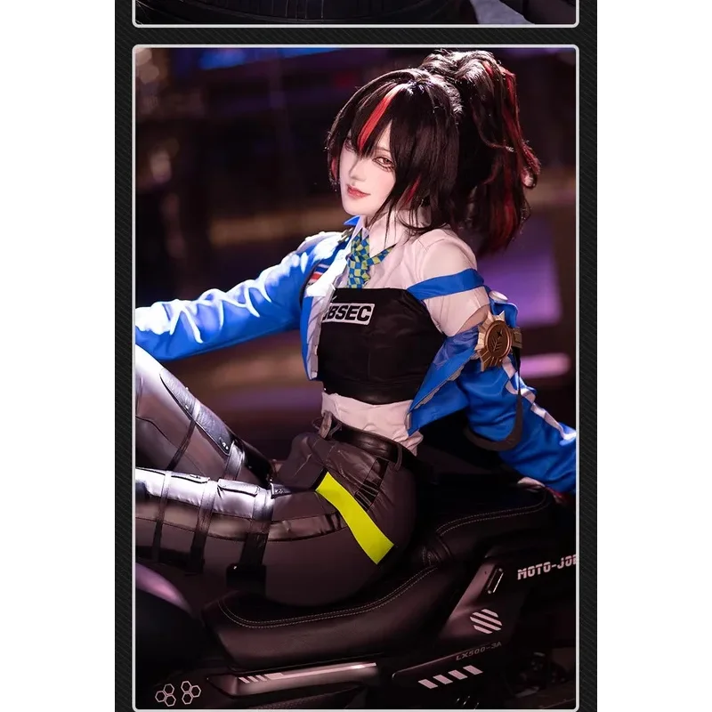 Zenless Zone Zero Anime Game Zhu Yuan أزياء تنكرية شعر مستعار Zhuyuan موحدة التحقيق الجنائي استجابة خاصة فريق الحذاء