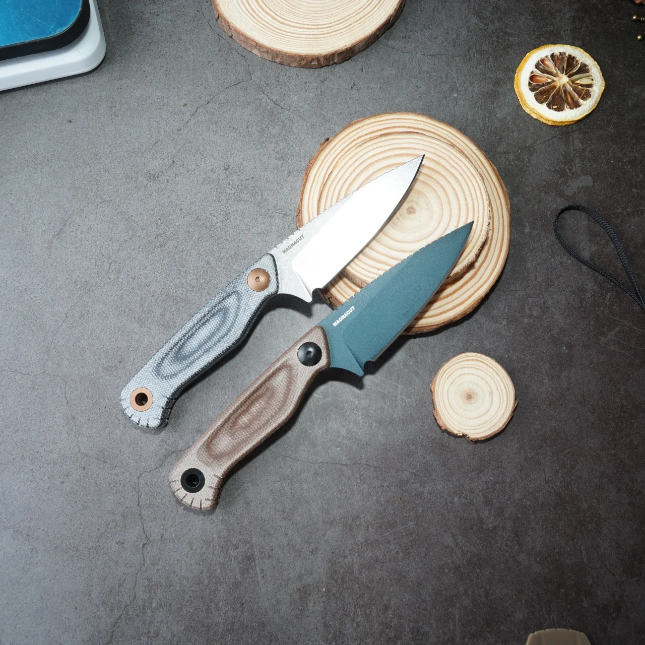 سكين قابل للطي بمقبض من الكتان CPM-MagnaCut، خفيف الوزن وعالي الصلابة، سكاكين وأشياء ألعاب محمولة EDC للتخييم في الهواء الطلق