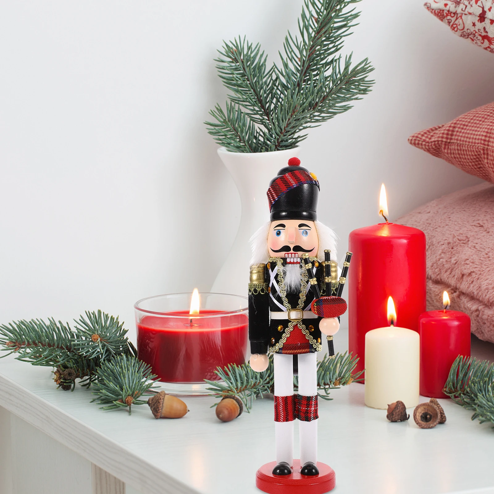 Nutcracker Puppets Wooden Christmas Decor Traditional Xmas Gift Desktop Nutcrackers Man Craft Bright Color Holiday Ornament Home