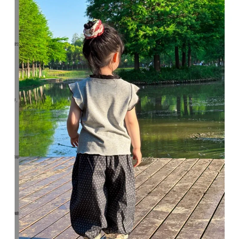 

2026 милые детские высокоэластичные резинки для волос для девочек, аксессуары для булочек с хвостиком и бантом, украшение на пуговицах, корейский головной убор ins