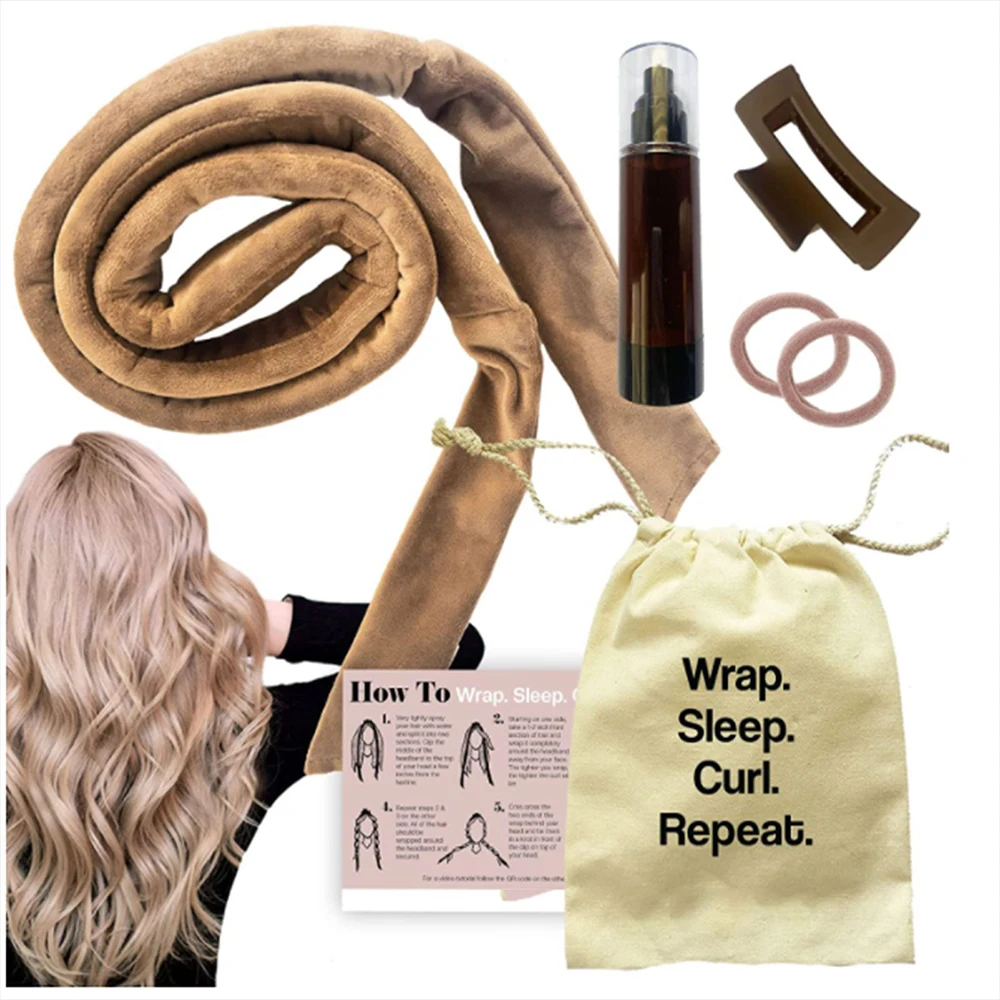 

6 шт., набор повязок на голову без нагрева, велюровые локоны для волос, набор для женщин с длинными волосами, мягкая лента для завивки волос