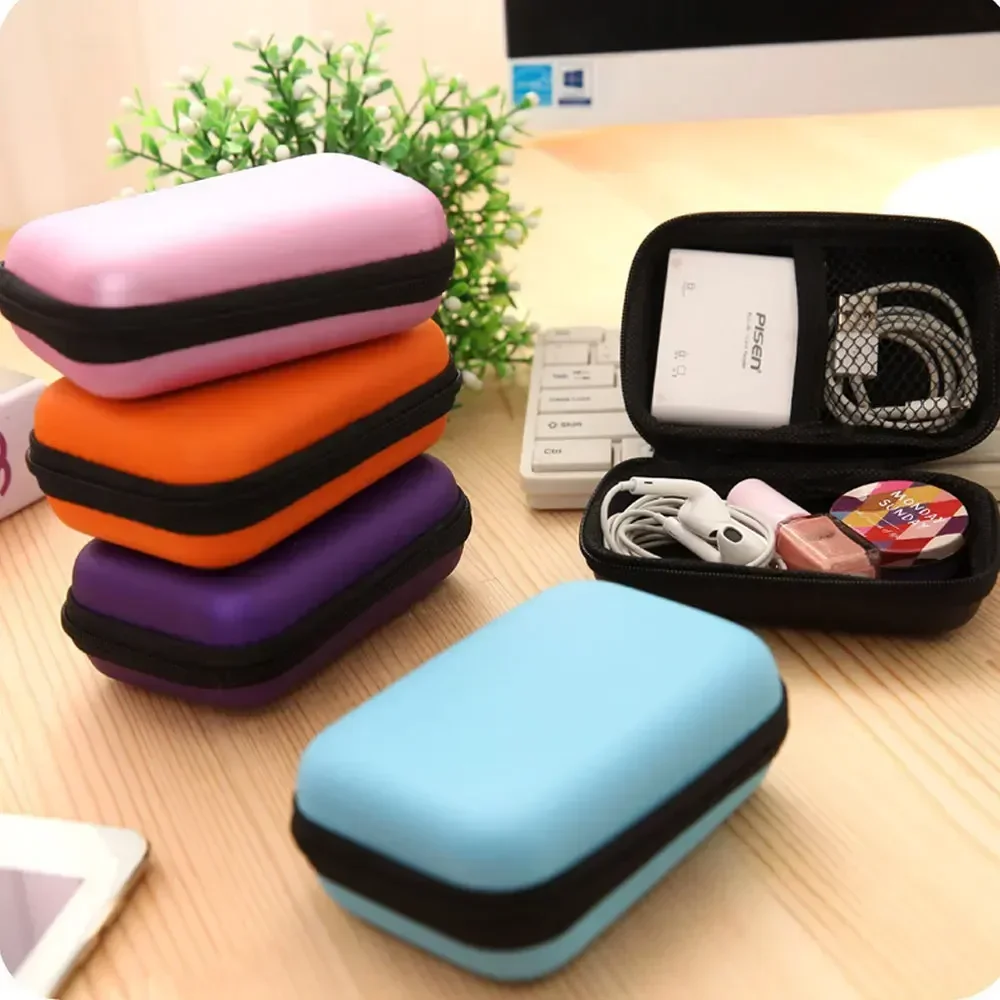 Portable USB Cable Organizer, Coin Storage, and Card Carrying Pockets, Ideal for Travel and Data Cable Management