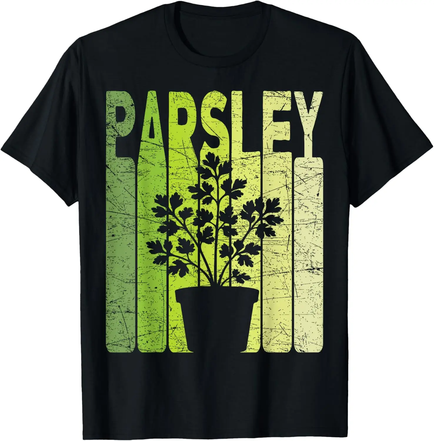 Vintage Botanist Retro Parsley Gardening T-Shirt 100% Cotton Trendy Y2K Short-Sleeve Tee-Soft, Quick-Drying, Moisture-Wicking;