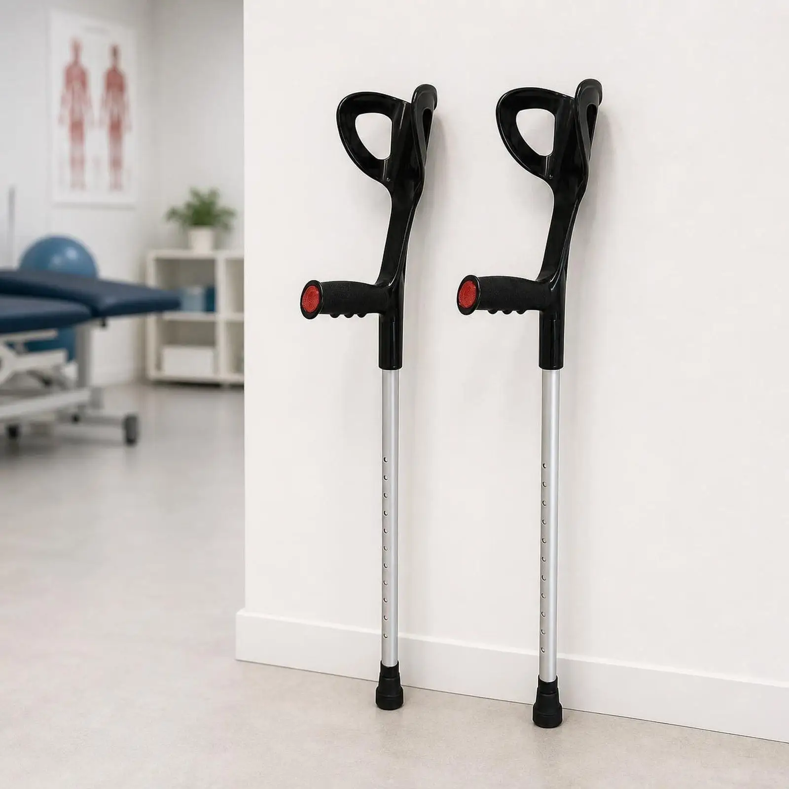 1 Pair Forearm Crutches Ergonomic Convenient Stable Elder Walking Cane Adjustable Height Arm Support for All Terrain Adults 1 Pair Forearm Crutches Ergonomic Convenient Stable Elder Walking Cane Adjustable Height Arm Support for All Terrain Adults