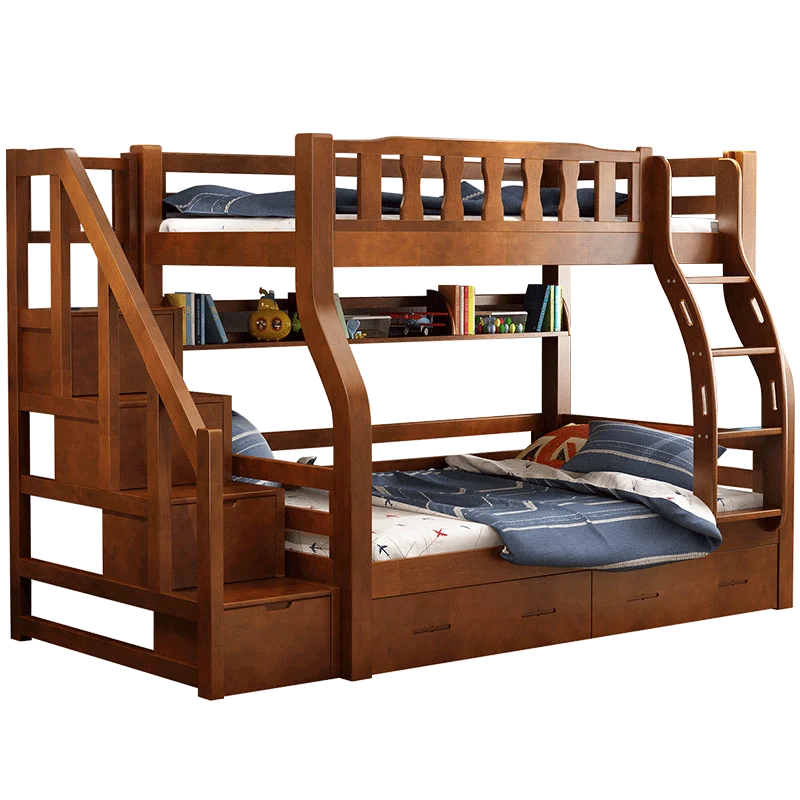 # Modern Solid Timber Bunk Bed with Underbed Drawer Organizer Twin Sleeper for Bedroom & Hotel Use Eco-Friendly