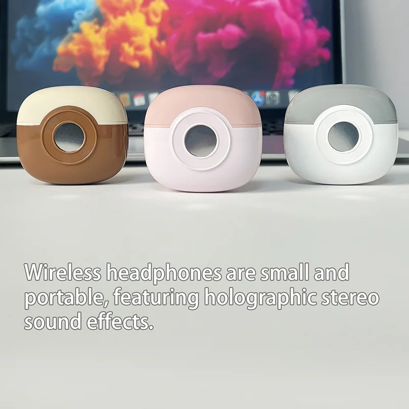S29- Wireless Earphones, LED Power Display, Mini Crystal In-Ear Headphones, Built-in Microphone, Ultra Long Playback Time