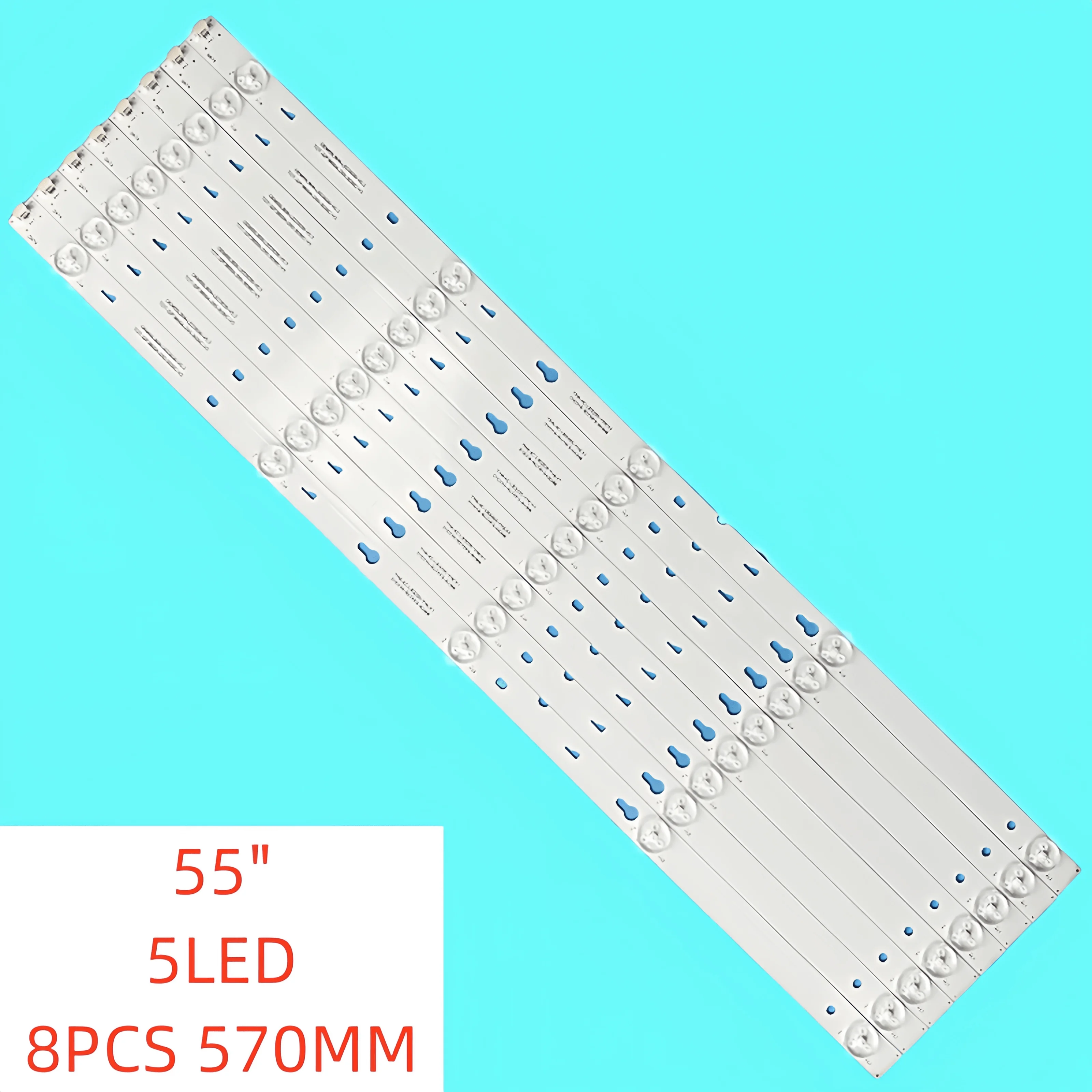 

8 шт., 5 ламп, светодиодная лента для подсветки TCL 55 дюймов, освещение для телевизора, 4C-LB5505-ZM2 4C-LB3205-YHEX1 L55F3800A L553303B