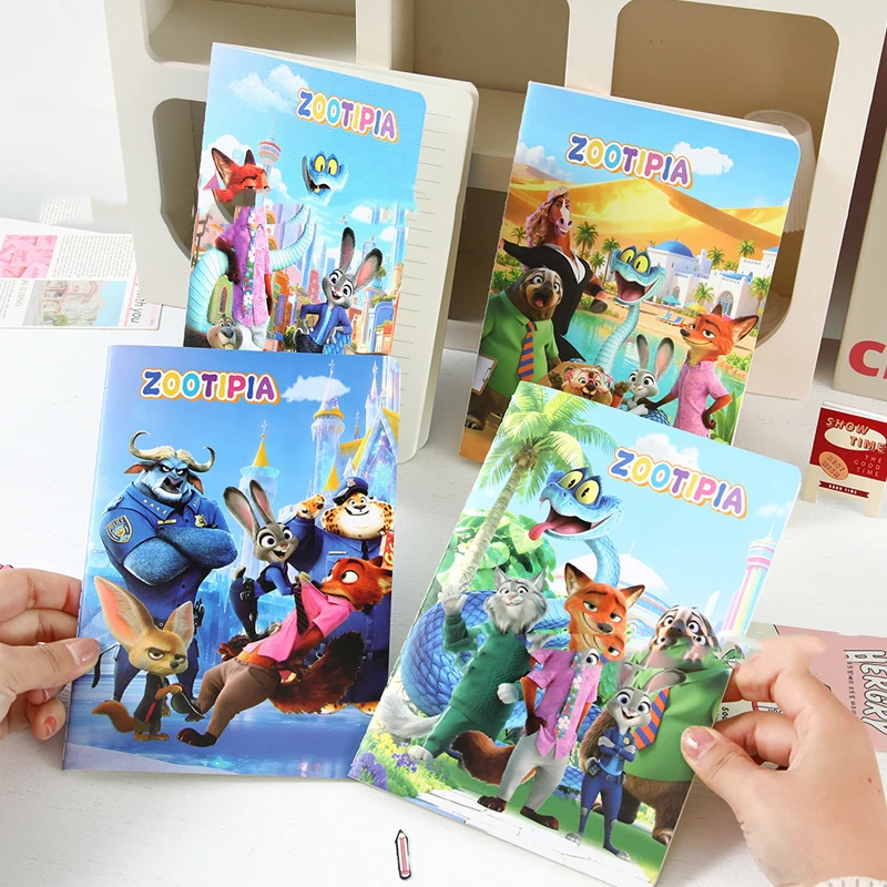 

Блокнот-дневник Disney Zootopia 2 со спиральной обложкой, серия школьных канцелярских товаров, праздничные подарки