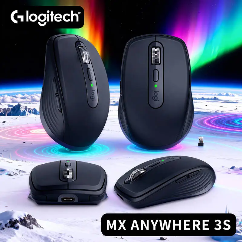 

Multi-Device Logitech MX Anywhere 3S Mouse Wireless 8K DPI Silent Click Rechargeable Ergonomic for PC Mac Office Gaming Travel