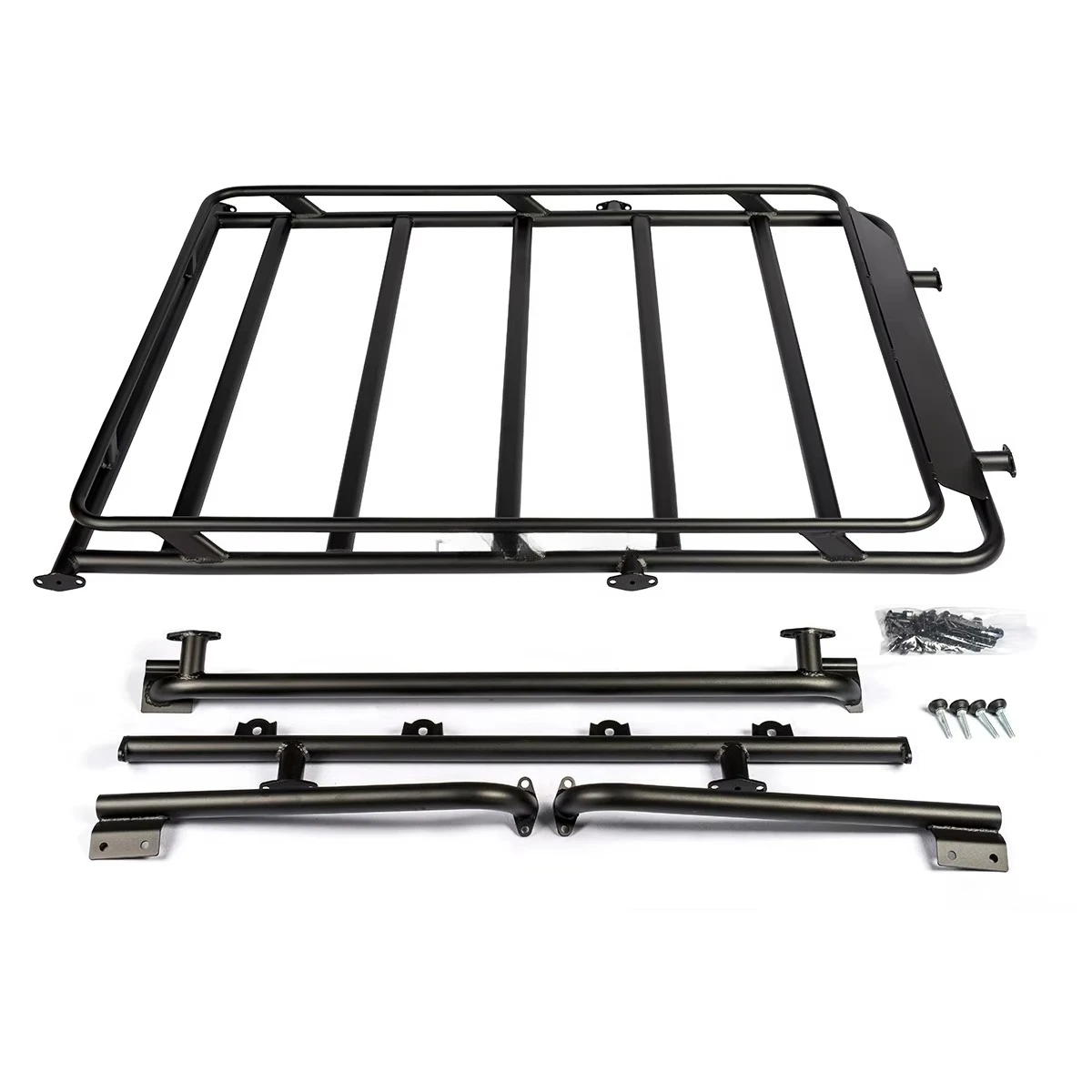 Lightweight & Heavy Duty Powder Coat Aluminum Roof Rack for Wrangler JK 2007-2018 with Above 100kg Capacity