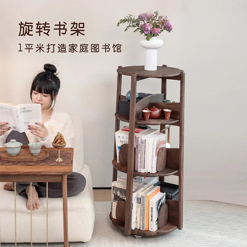 Rotating bookshelf, simple household use of children's picture books, creative storage bookcase
